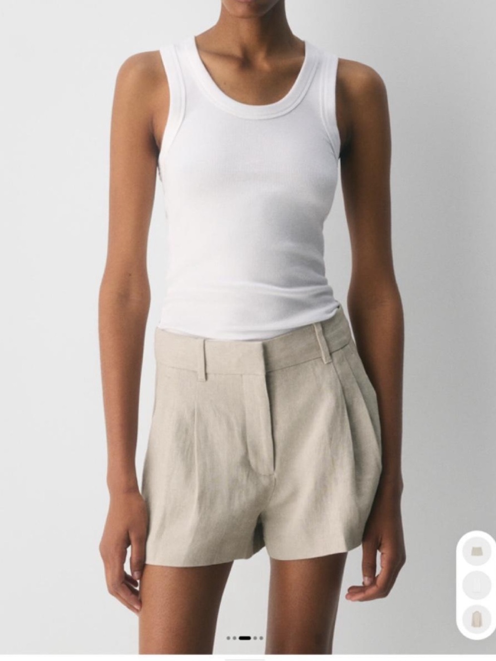 ARITZIA EFFORTLESS SHORT LINEN